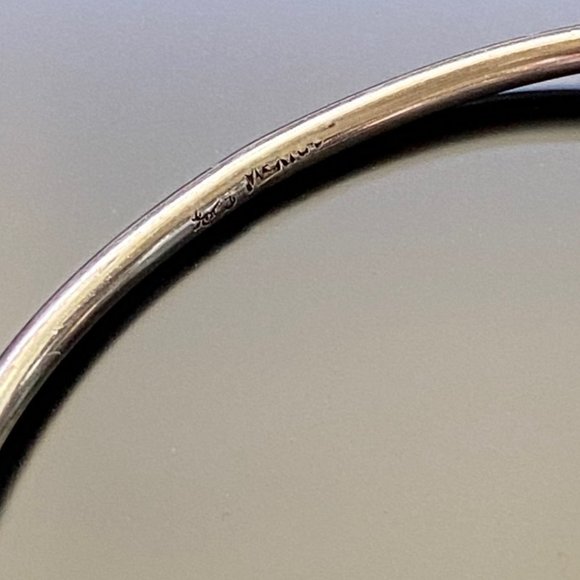 Vintage Mexico 925 Silver Flower Bracelet w/Black Crystal - Picture 4 of 10